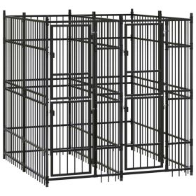 Dog Kennel Black Powder-coated steel Large Durable Dog Kennel