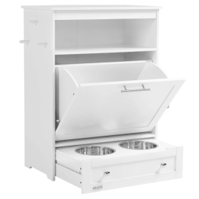 Pet Feeder Station Lockers (Option: White)